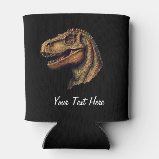 Rafraîchisseur Pour Canette Dinosaure vert rouge personnalisé T-Rex Tyrannosau (Dos)