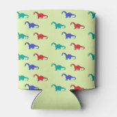 Rafraîchisseur Pour Canette Dinosaures colorés motif sur vert (Dos)