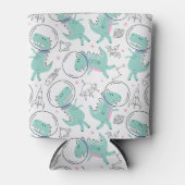 Rafraîchisseur Pour Canette Dinosaures de l'espace, Dinosaures mignons, Navire (Devant)