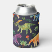 Rafraîchisseur Pour Canette Dinosaures floraux : Aquarelle (Can devant)