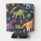 Rafraîchisseur Pour Canette Dinosaures floraux : Aquarelle (Dos)