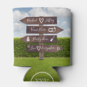 Rafraîchisseur Pour Canette Direction de mariage rustique (Dos)