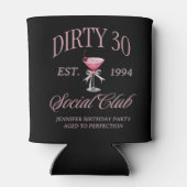 Rafraîchisseur Pour Canette Dirty 30 Coquette Martini & Bow Anniversaire (Dos)