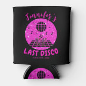 Rafraîchisseur Pour Canette Disco moderne & rose Fête de Bachelortie (Devant)