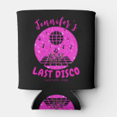 Rafraîchisseur Pour Canette Disco moderne & rose Fête de Bachelortie (Dos)