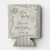 Rafraîchisseur Pour Canette Disco Whimsical Hand Drawn Funky 30e anniversaire (Dos)