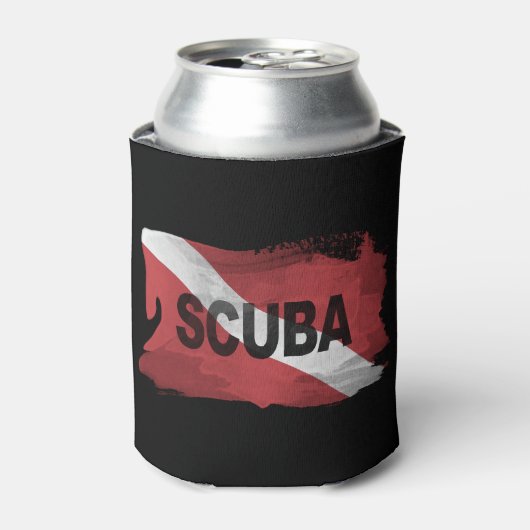 Rafraîchisseur Pour Canette Diver Down flag brush stroke, Diver flag (Can devant)