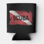 Rafraîchisseur Pour Canette Diver Down flag brush stroke, Diver flag (Devant)