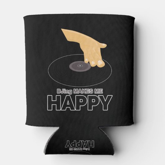 Rafraîchisseur Pour Canette DJing Me Rend Heureux (Dos)