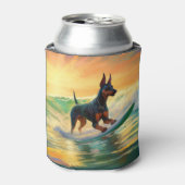 Rafraîchisseur Pour Canette Doberman Beach Surf Peinture (Can devant)