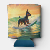 Rafraîchisseur Pour Canette Doberman Beach Surf Peinture (Dos)