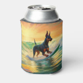 Rafraîchisseur Pour Canette Doberman Beach Surf Peinture (Can Dos)