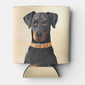 Rafraîchisseur Pour Canette Doberman Pinscher Peinture non découpée Art origin (Devant)