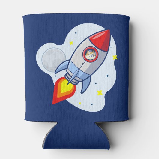 Rafraîchisseur Pour Canette Dogecoin À La Lune Rocket Man Space Doge Crypto (Dos)