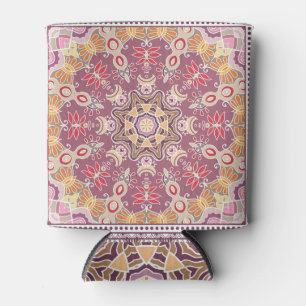 Rafraîchisseur Pour Canette Doodle coloré ornemental : Motif de dentelle symét