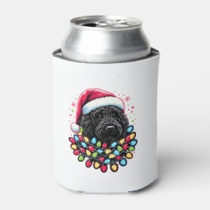 Rafraîchisseur Pour Canette Doodle noir Labradoodle Noël Arbre de Noël Lumière