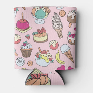 Rafraîchisseur Pour Canette Doodle Sweets Glace Cream : Illustration tirée à l