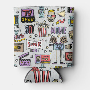 Rafraîchisseur Pour Canette Doodles de série TV : Drôle ensemble Vintage.