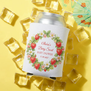Rafraîchisseur Pour Canette Douce Baby Shower aux Fraises Bébé Fille Garçon
