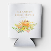 Rafraîchisseur Pour Canette Douce eau-forte florale jaune personnalisée pour l (Devant)