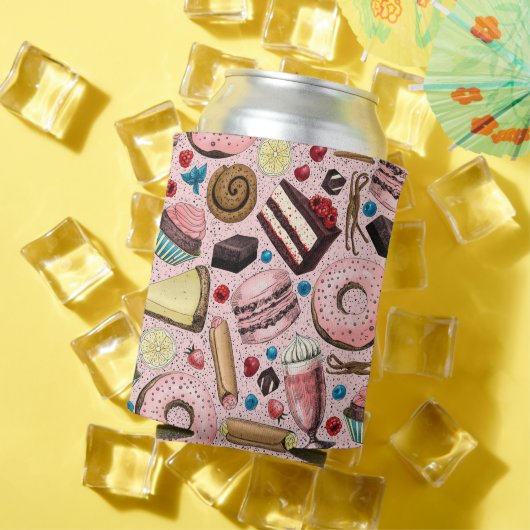 Rafraîchisseur Pour Canette Douceurs sur rose (Été in situ)