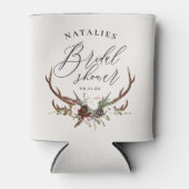 Rafraîchisseur Pour Canette Douche botanique fleurie rustique aquarelle (Devant)