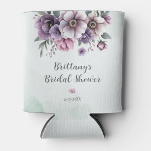 Rafraîchisseur Pour Canette Douche de Mariée Fleurs Lavande & Vertes