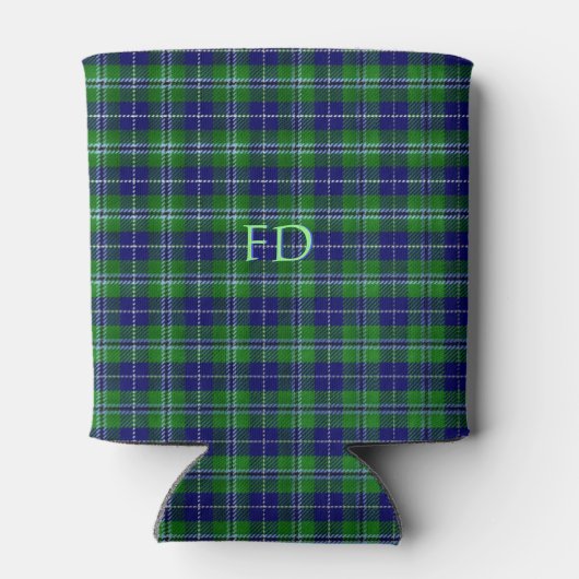 Rafraîchisseur Pour Canette Douglas Tartan officiel avec monogramme / initiale (Dos)