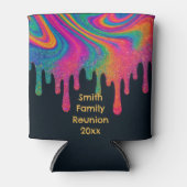 Rafraîchisseur Pour Canette Douille de Parties scintillant en néon psychédéliq (Devant)