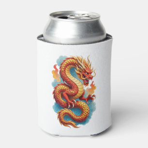 Rafraîchisseur Pour Canette Dragon Rouge Chinois Illustration Fougueuse-67561