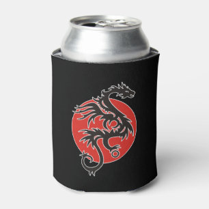 Rafraîchisseur Pour Canette Dragon Sun - noir rouge blanc + vos idées
