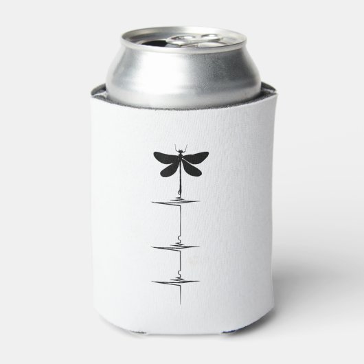 Rafraîchisseur Pour Canette Dragonfly Heartbeat EKG Pulse Nature Insect Dragon (Can devant)