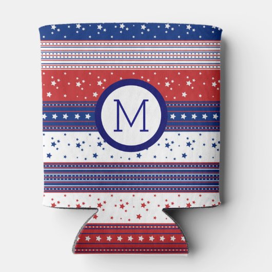 Rafraîchisseur Pour Canette Drapeau Abstrait américain 2 (Dos)