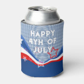 Rafraîchisseur Pour Canette Drapeau américain Abstrait design patriotique (Can devant)