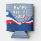 Rafraîchisseur Pour Canette Drapeau américain Abstrait design patriotique (Dos)