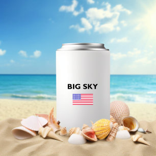 Rafraîchisseur Pour Canette Drapeau américain Big Sky USA - Couleur claire