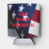 Rafraîchisseur Pour Canette "Drapeau américain" "cadeau patriotique" (Devant)
