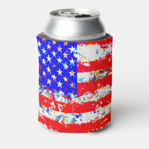 Rafraîchisseur Pour Canette Drapeau américain Grunge