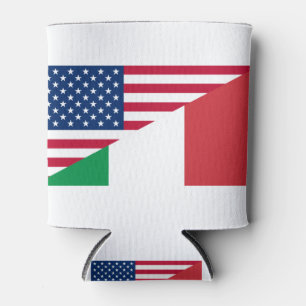 Rafraîchisseur Pour Canette Drapeau américain italien des USA Italie de fiert