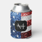 Rafraîchisseur Pour Canette Drapeau américain rouge blanc brillant parties sci (Can devant)