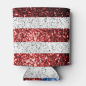 Rafraîchisseur Pour Canette Drapeau américain rouge blanc brillant parties sci (Dos)