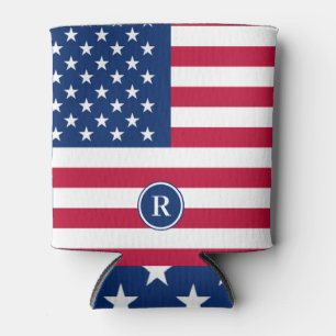 Rafraîchisseur Pour Canette Drapeau américain rouge blanc et bleu patriotique