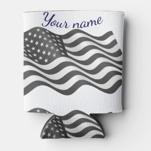 Rafraîchisseur Pour Canette drapeau américain Vous pouvez écrire votre nom ici