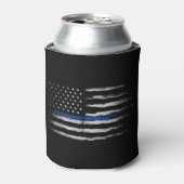 Rafraîchisseur Pour Canette Drapeau American Thin Blue Line (Can devant)