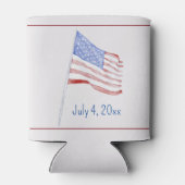Rafraîchisseur Pour Canette Drapeau blanc 4 juillet (Dos)