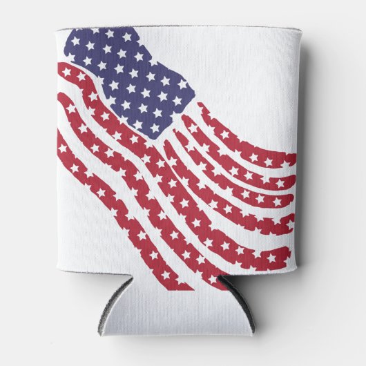 Rafraîchisseur Pour Canette Drapeau bleu rouge (Devant)