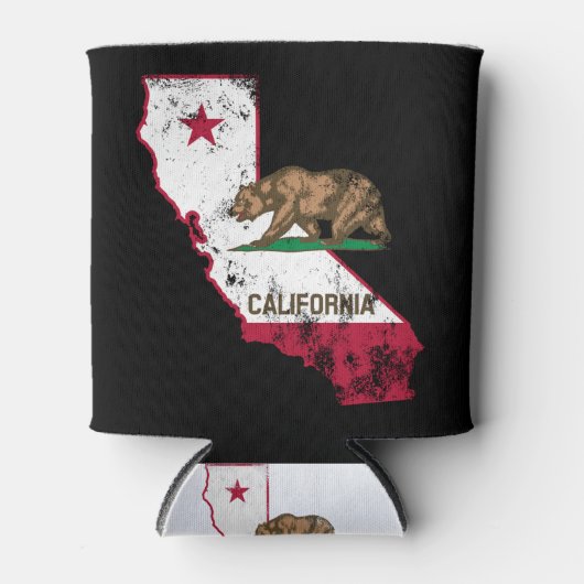 Rafraîchisseur Pour Canette Drapeau californien Patriotique (Devant)