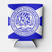 Rafraîchisseur Pour Canette Drapeau de Charlotte (Caroline du Nord) (Devant)