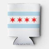 Rafraîchisseur Pour Canette Drapeau de Chicago, Illinois (Devant)