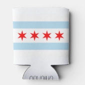 Rafraîchisseur Pour Canette Drapeau de Chicago, Illinois (Dos)
